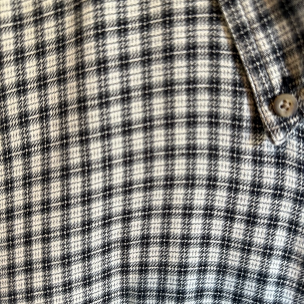 Columbia Men’s Button Down Black & Cream Plaid Flannel Long Sleeve Shirt XXL - Picture 3 of 11